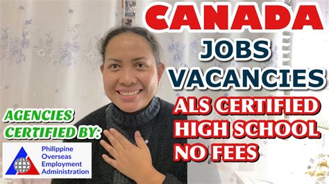 Canada, Philippines Work, Jobs in POEA .
